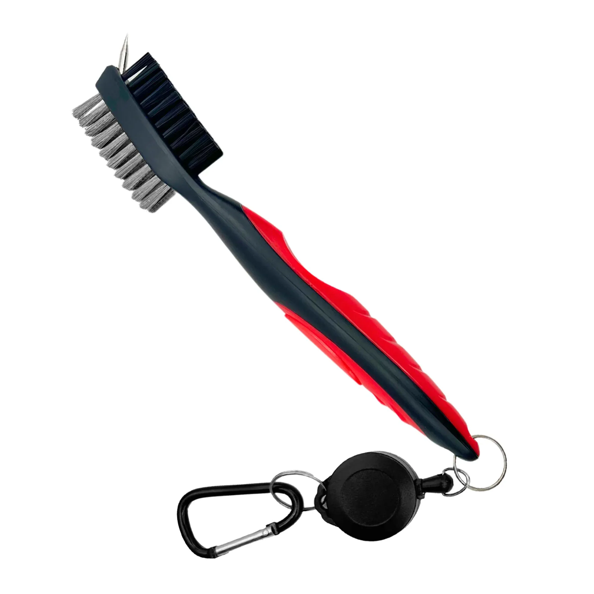 Detect-Ed Metal Detecting Finds Cleaning Brush with Carabiner and Retractable Lanyard - Image 1