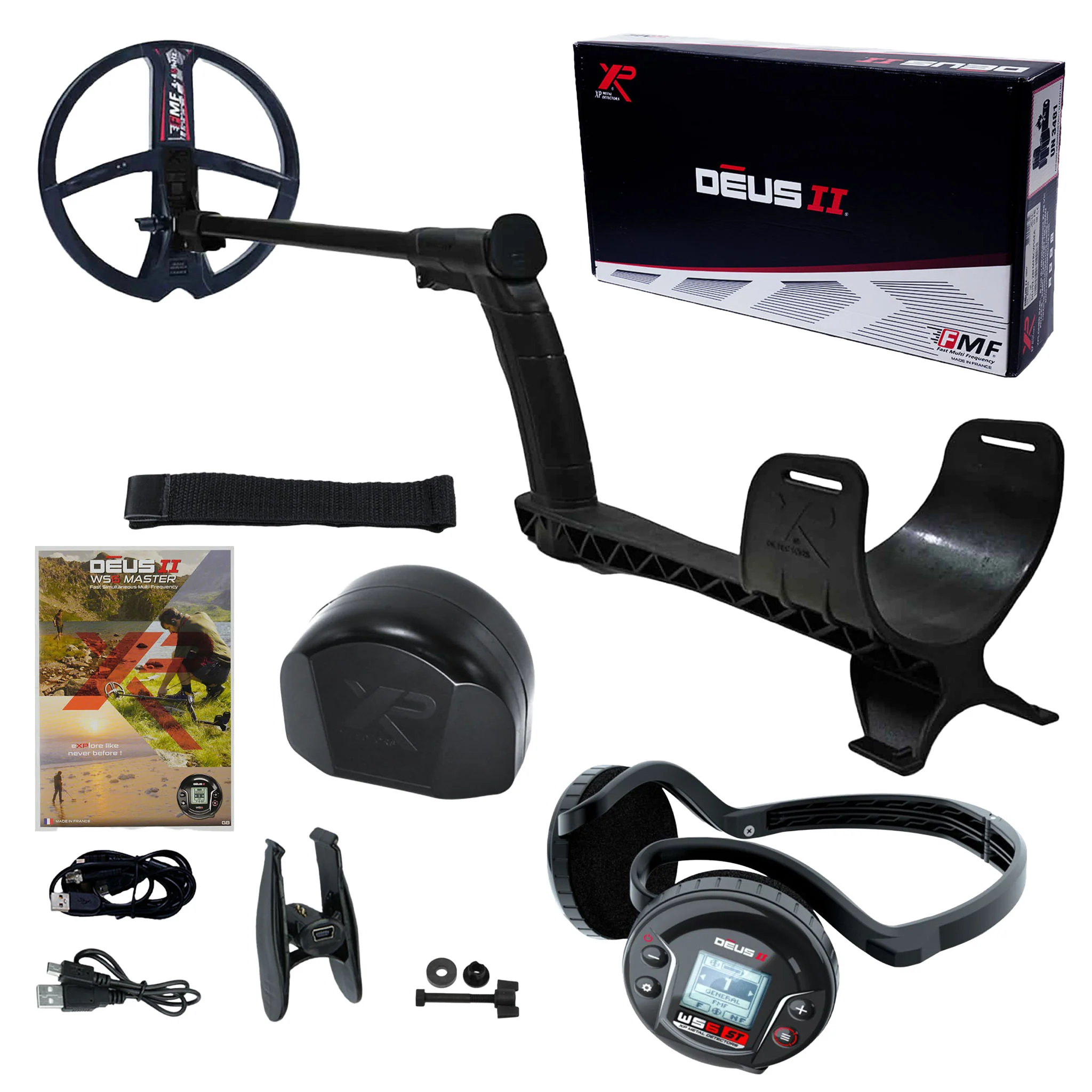 XP DEUS II WS6-ST Master Fast Multi Frequency Metal Detector with 9" FMF Search Coil - Image 1