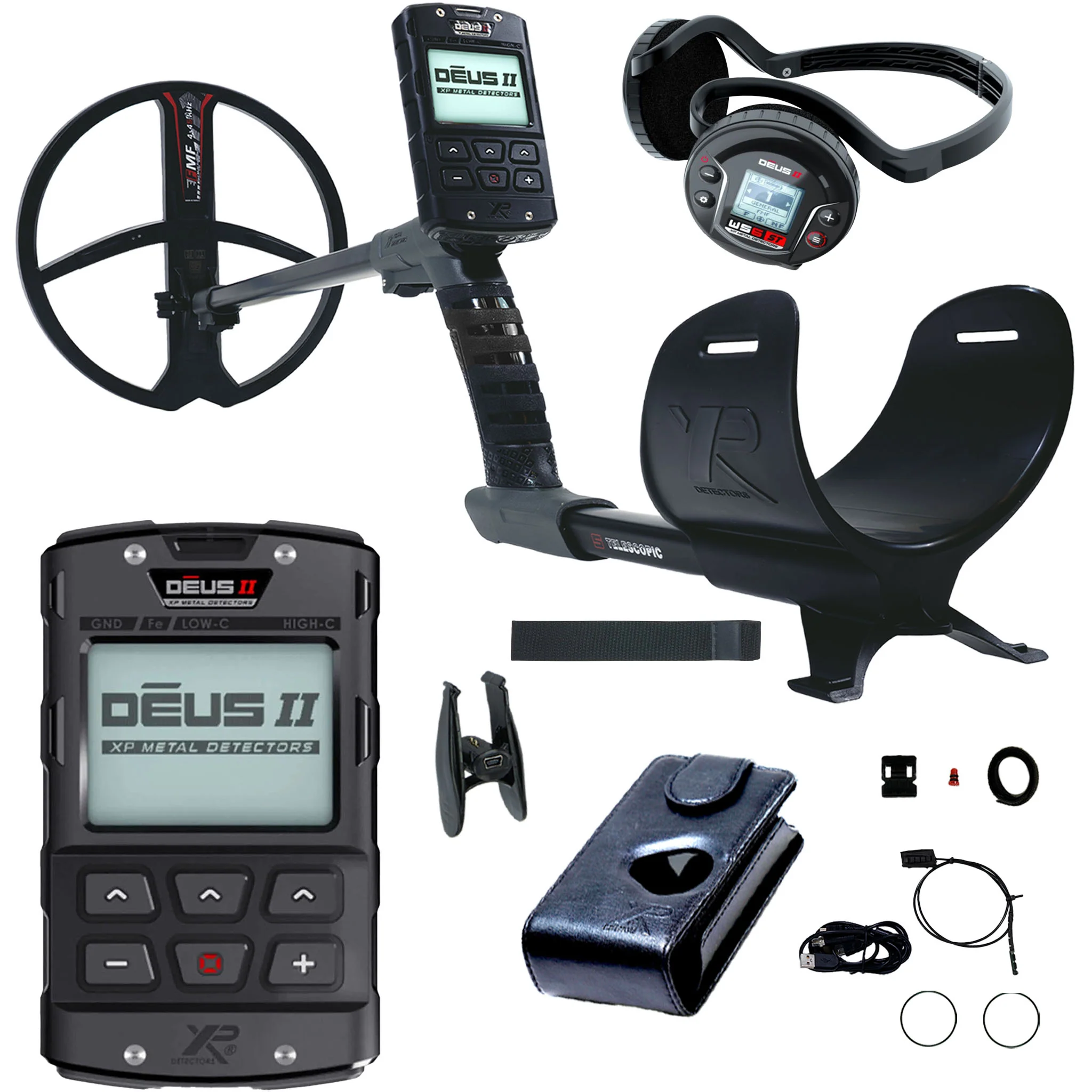 XP DEUS II Fast Multi Frequency RC + WS6 ST Metal Detector with 9" FMF Search Coil - Image 1