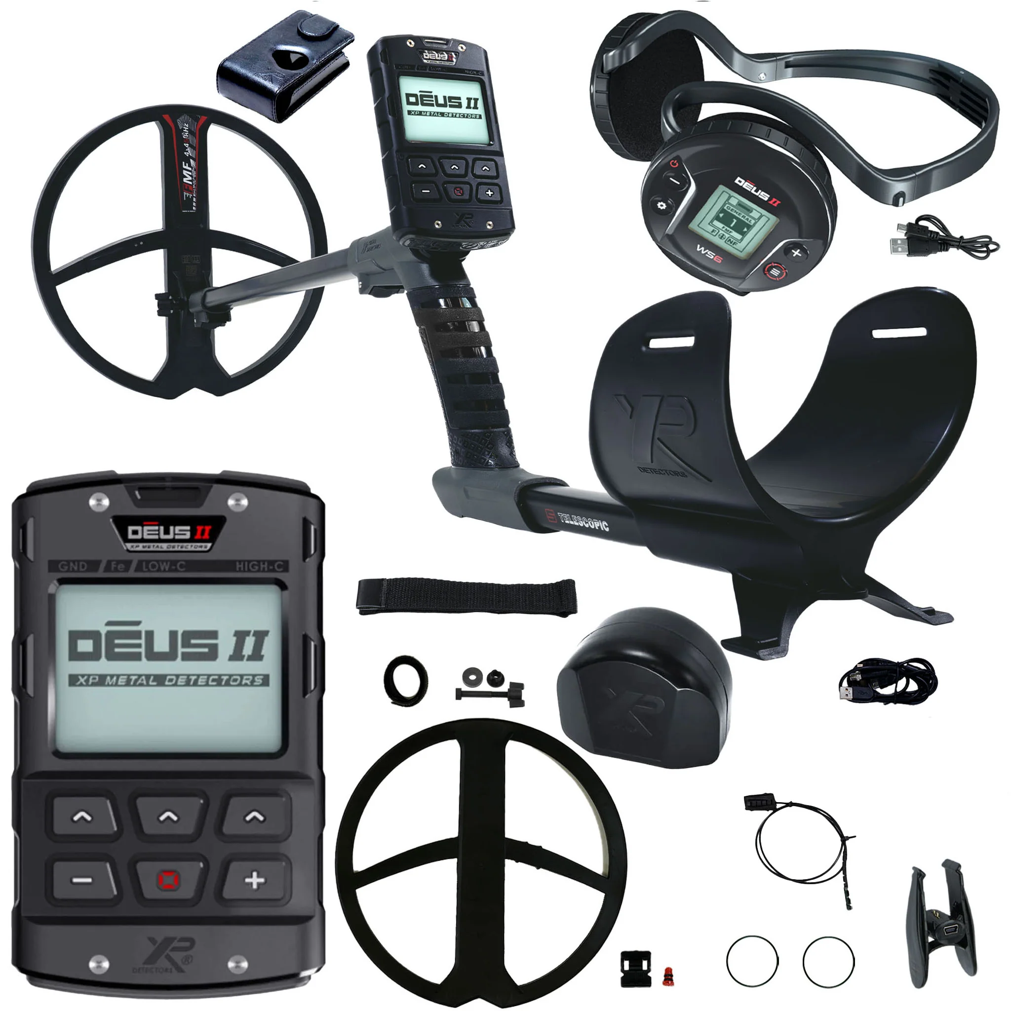 Open Box - XP DEUS II Fast Multi Frequency RC + WS6 Metal Detector with 11" FMF Search Coil - Image 1