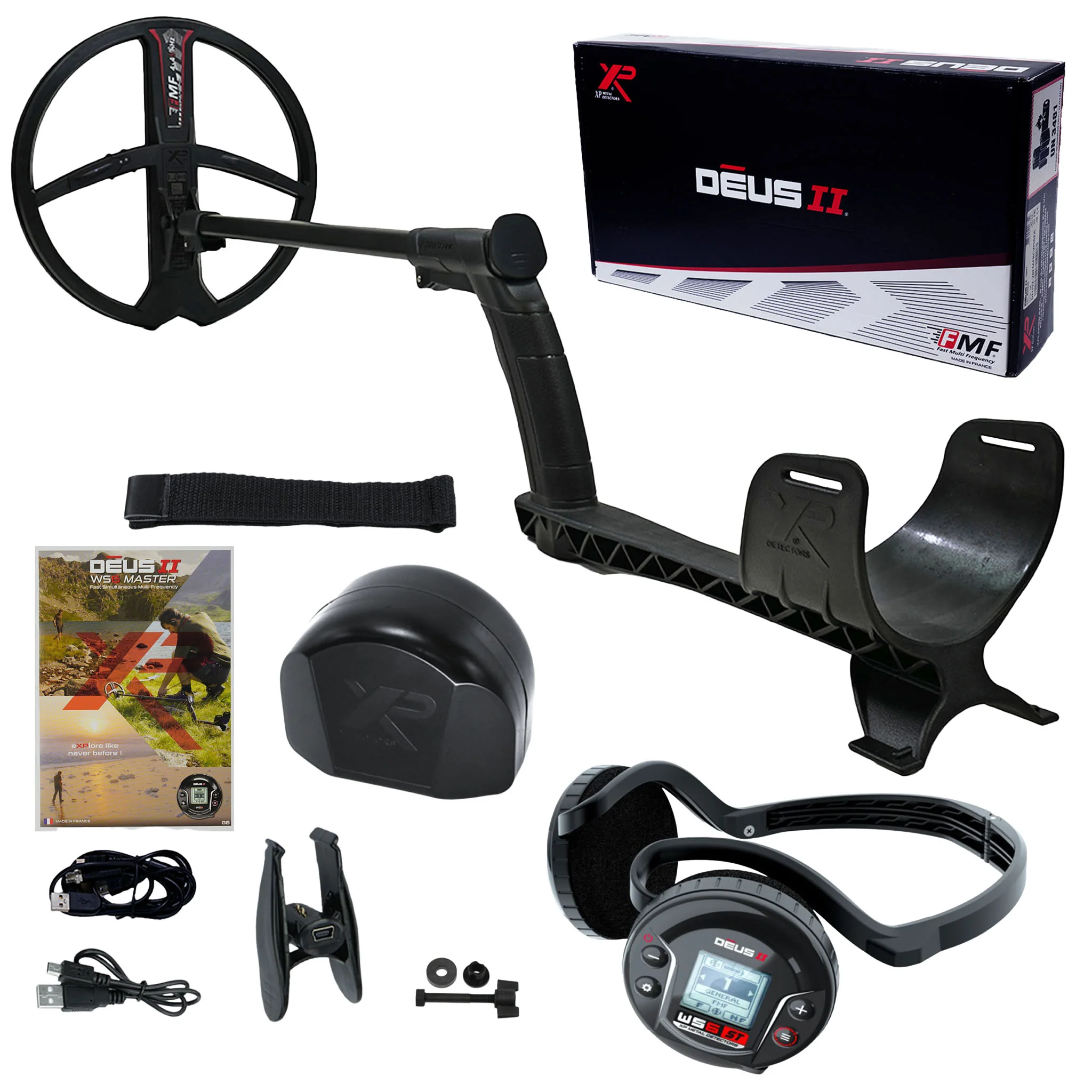 XP DEUS II WS6-ST Master Fast Multi Frequency Metal Detector with 11" FMF Search Coil - Image 1
