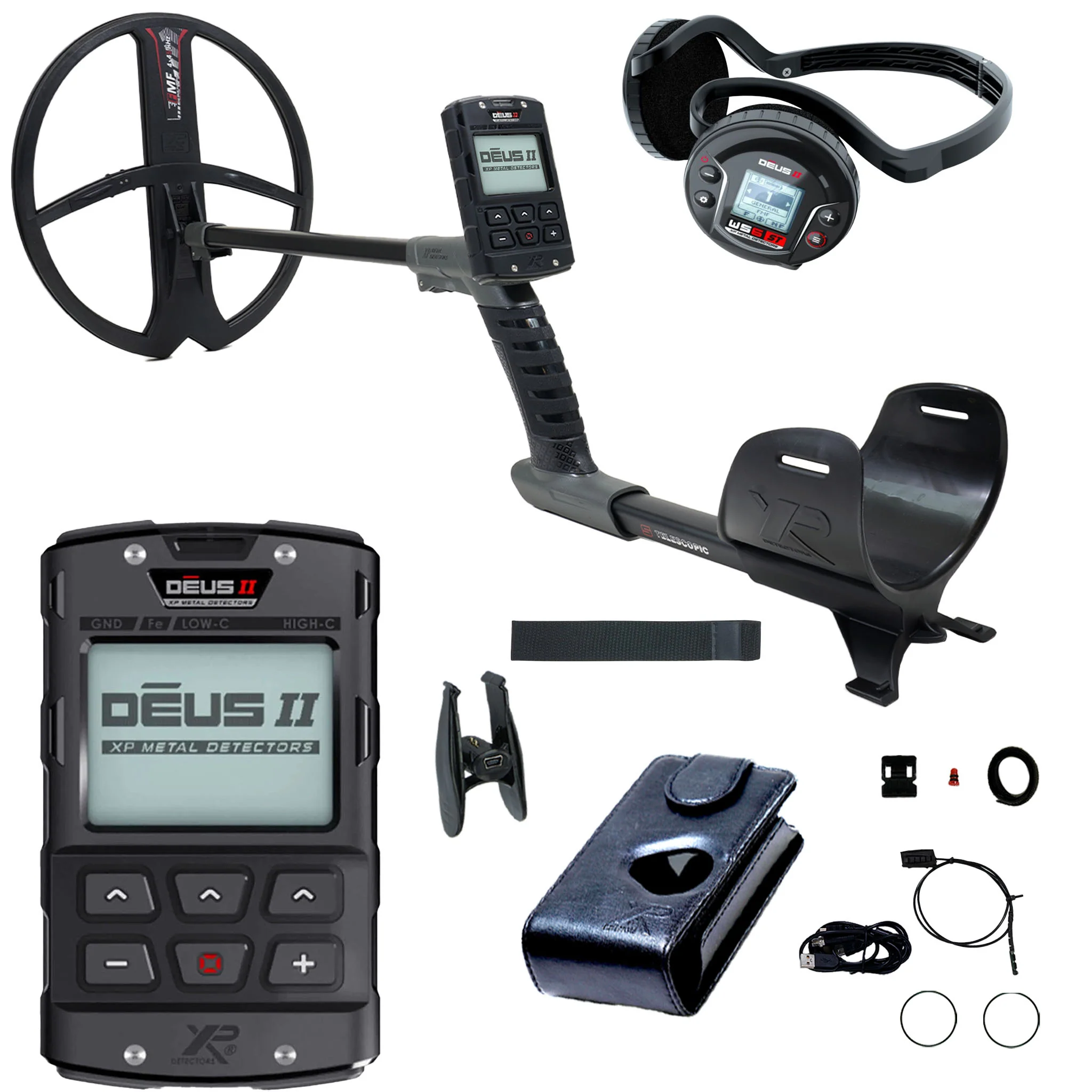 XP DEUS II Fast Multi Frequency RC + WS6 ST Metal Detector with 13x11" FMF Search Coil - Image 1
