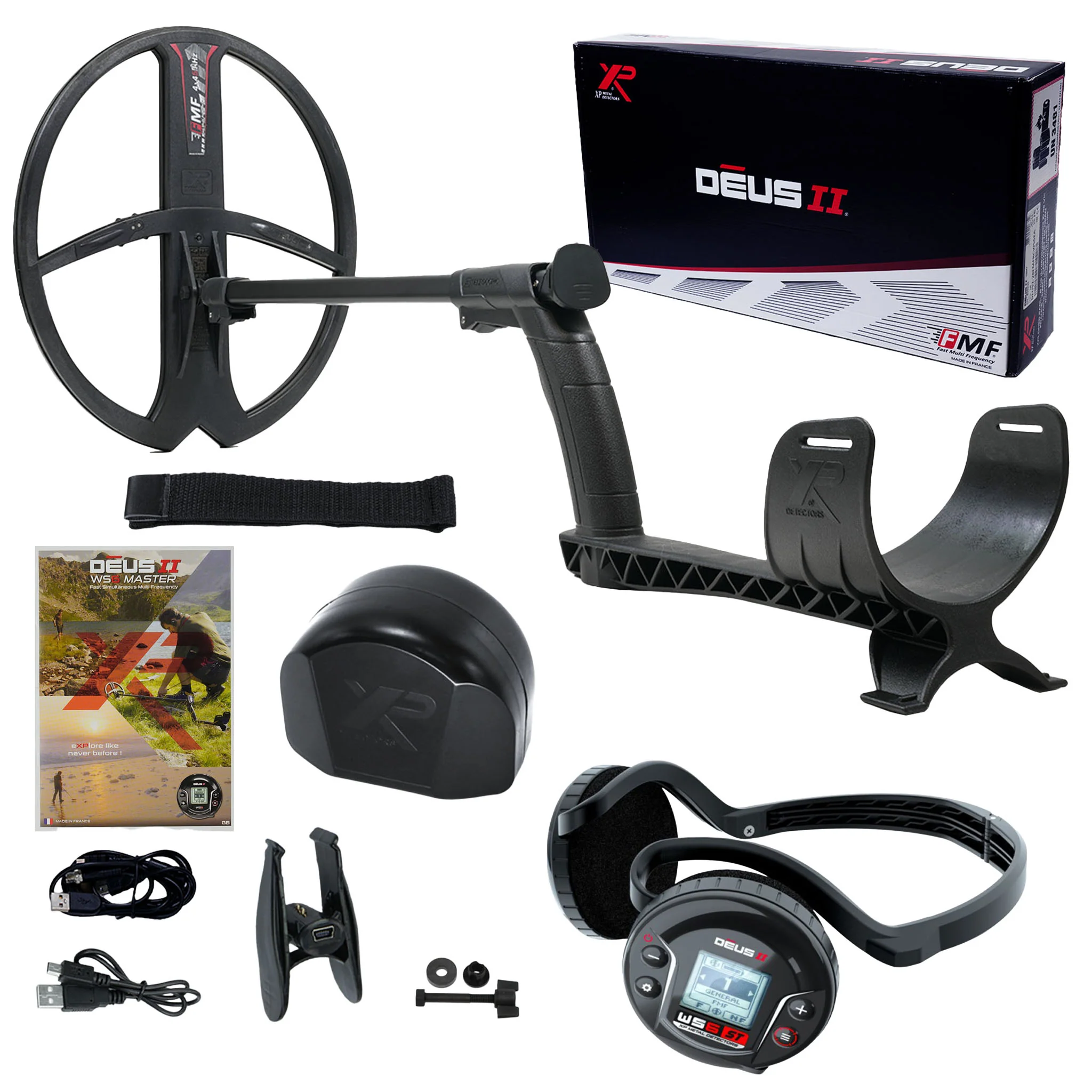 XP DEUS II WS6-ST Master Fast Multi Frequency Metal Detector with 13 x 11" FMF Search Coil - Image 1
