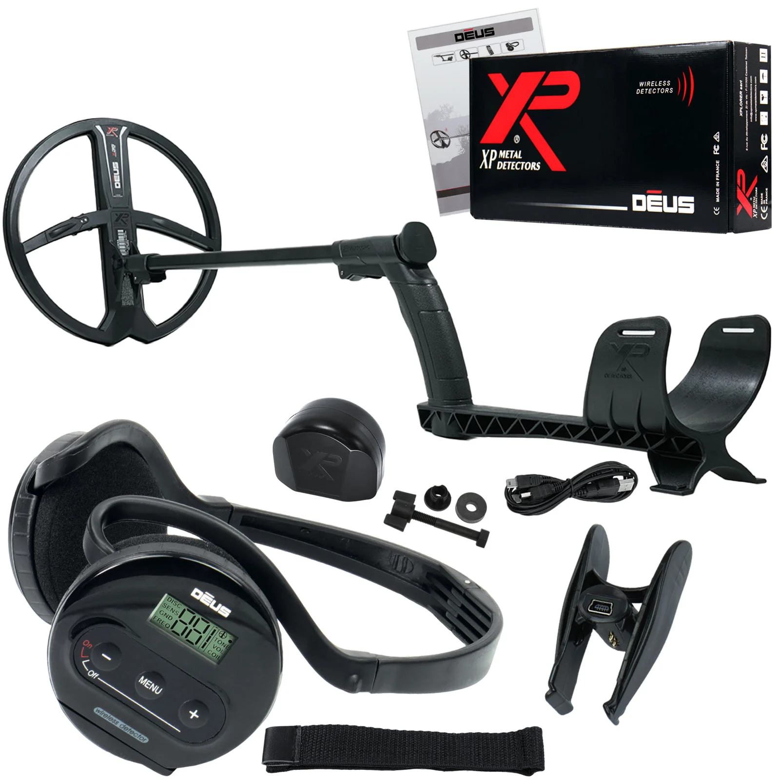 XP Deus Metal Detector w/ WS4 Wireless Headphones and 11” X35 Search Coil (Open Box) - Image 1