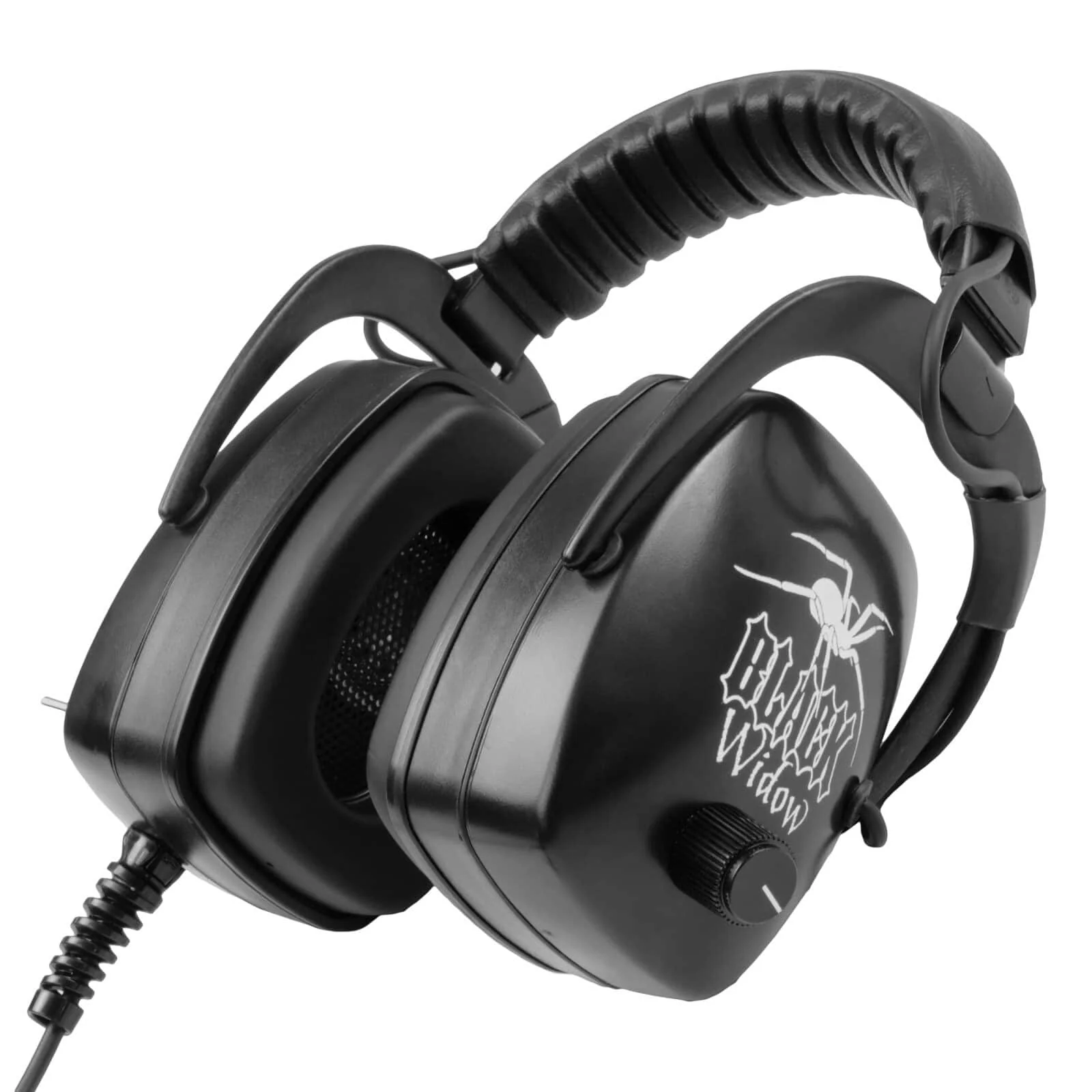 DetectorPro Black Widow Platinum Headphones with 1/4" Plug for Metal Detector - Image 1
