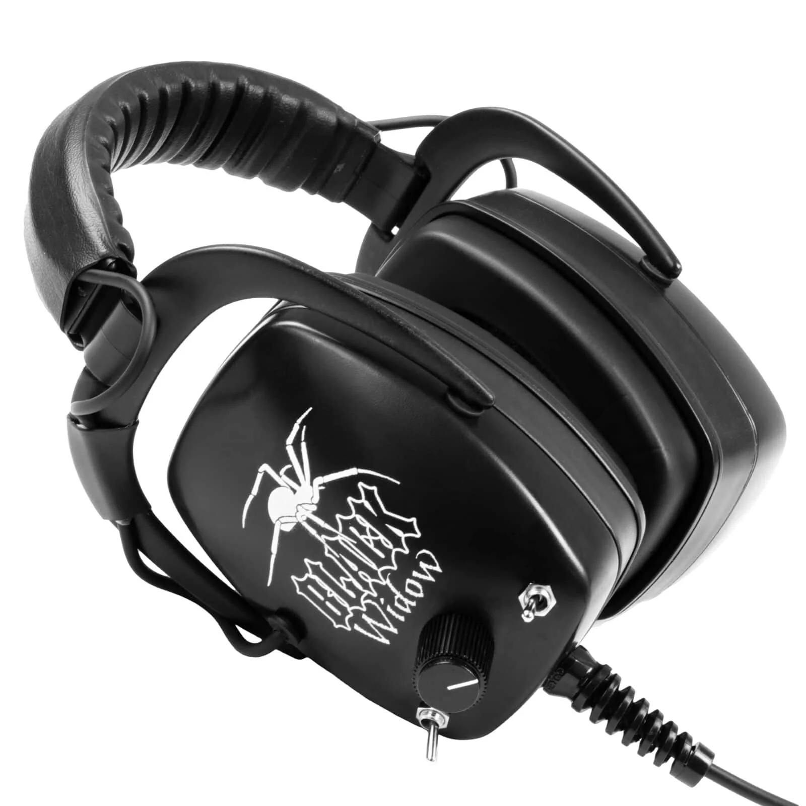 DetectorPro Black Widow Platinum Headphones with 1/4" Plug for Metal Detector - Image 3
