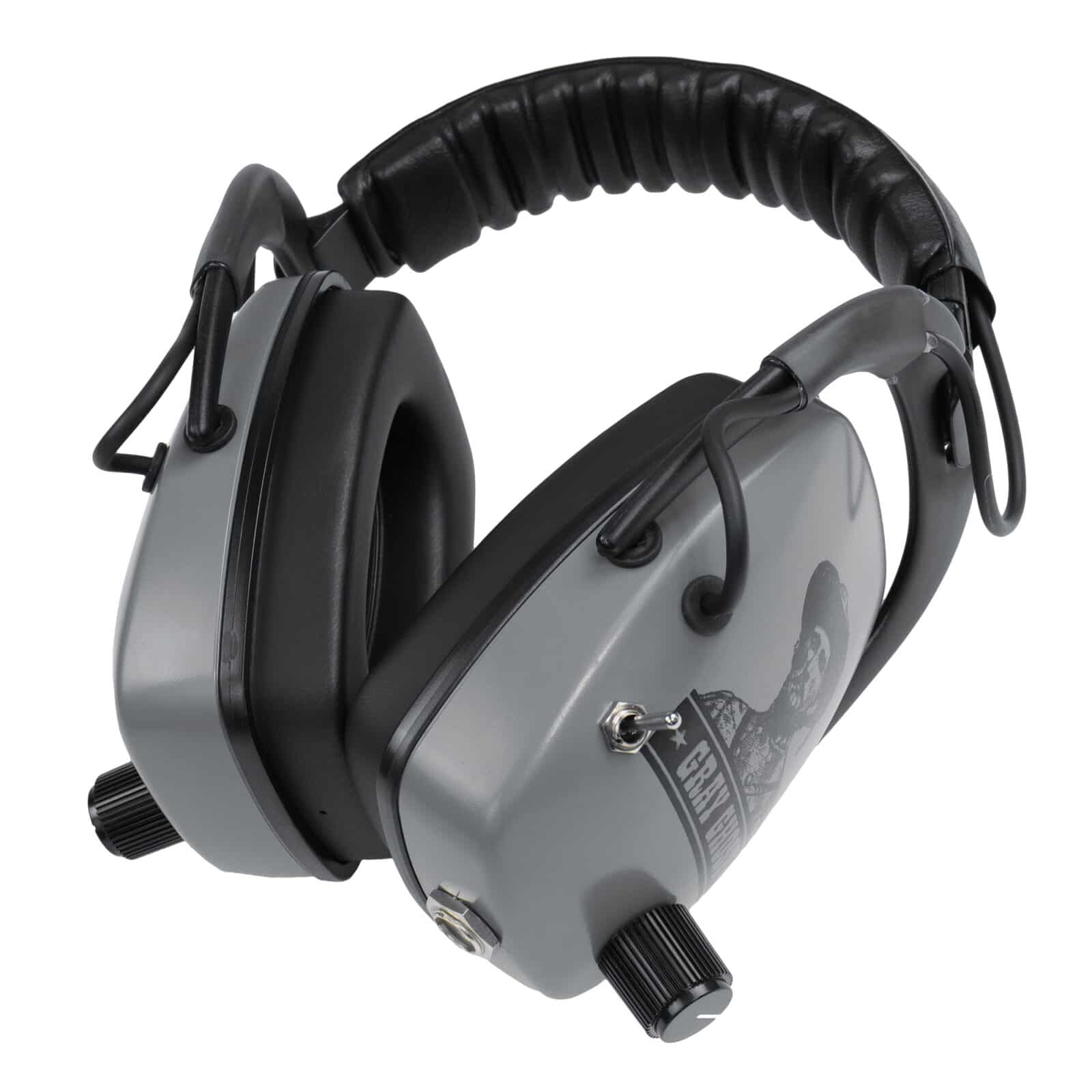 DetectorPro Gray Ghost NDT Platinum Series Headphones with 1/4" Angle Connector - Image 1