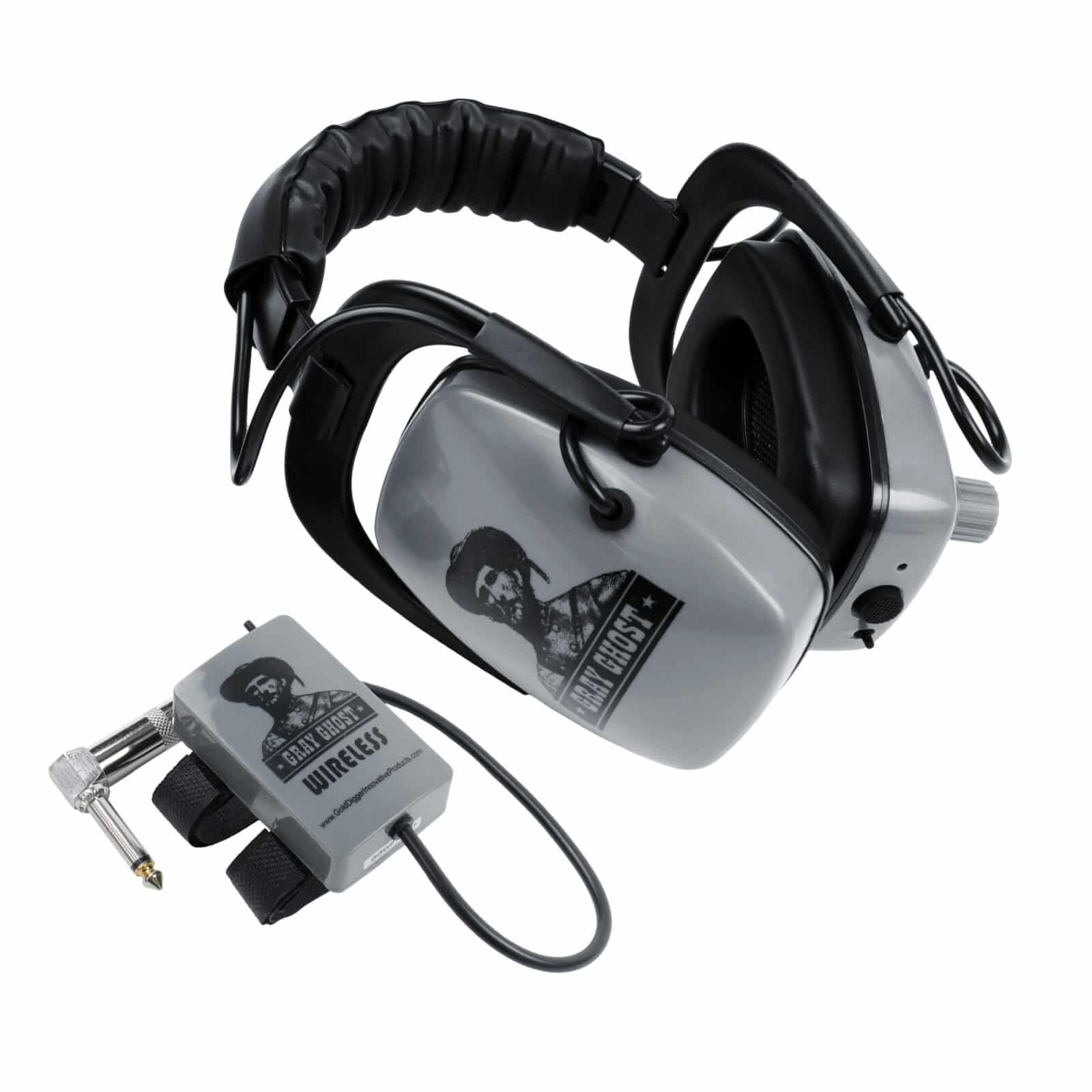 DetectorPro Gray Ghost Platinum Series Wireless Headphones for Minelab FBS & GPX - Image 1