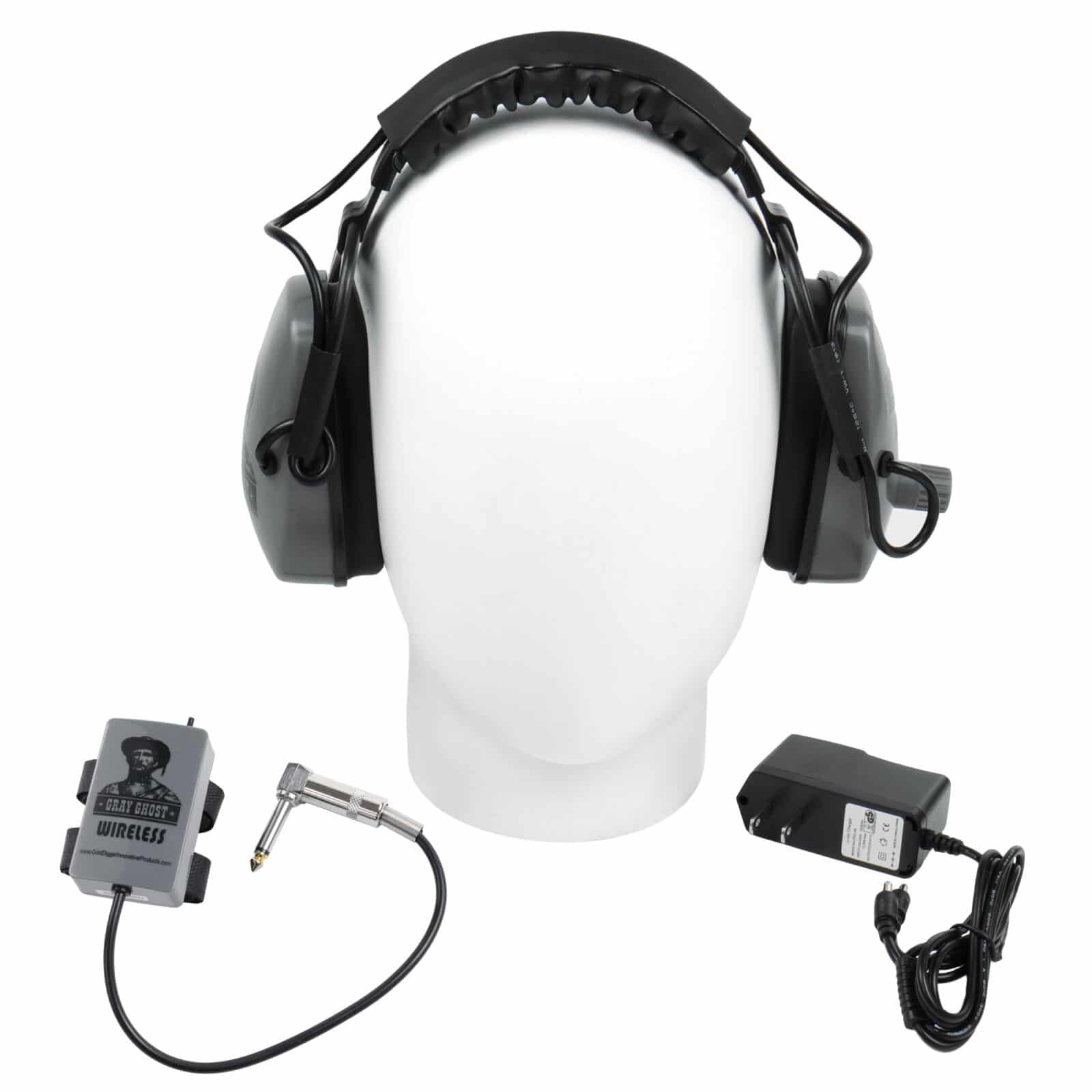 DetectorPro Gray Ghost Platinum Series Wireless Headphones for Minelab FBS & GPX - Image 2