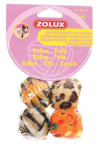 Zolux Piłki kolorowe dla kota - zestaw 4szt. [480418] - Image 2