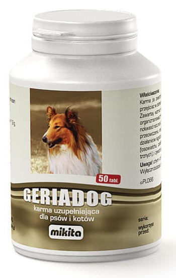 Mikita Geriadog 50 tabletek - preparat dla starszych lub osłabionych psów i kotów - Image 1
