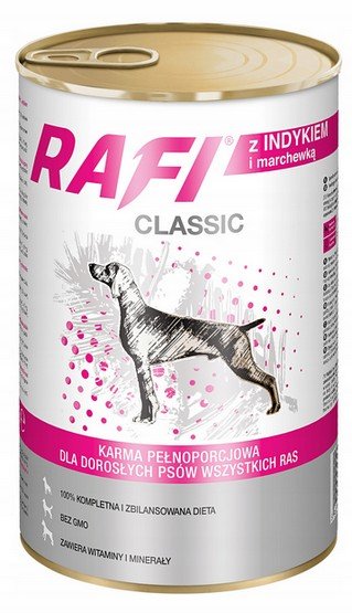 Rafi Pies Classic Indyk i marchewka w sosie 1240g - Image 2