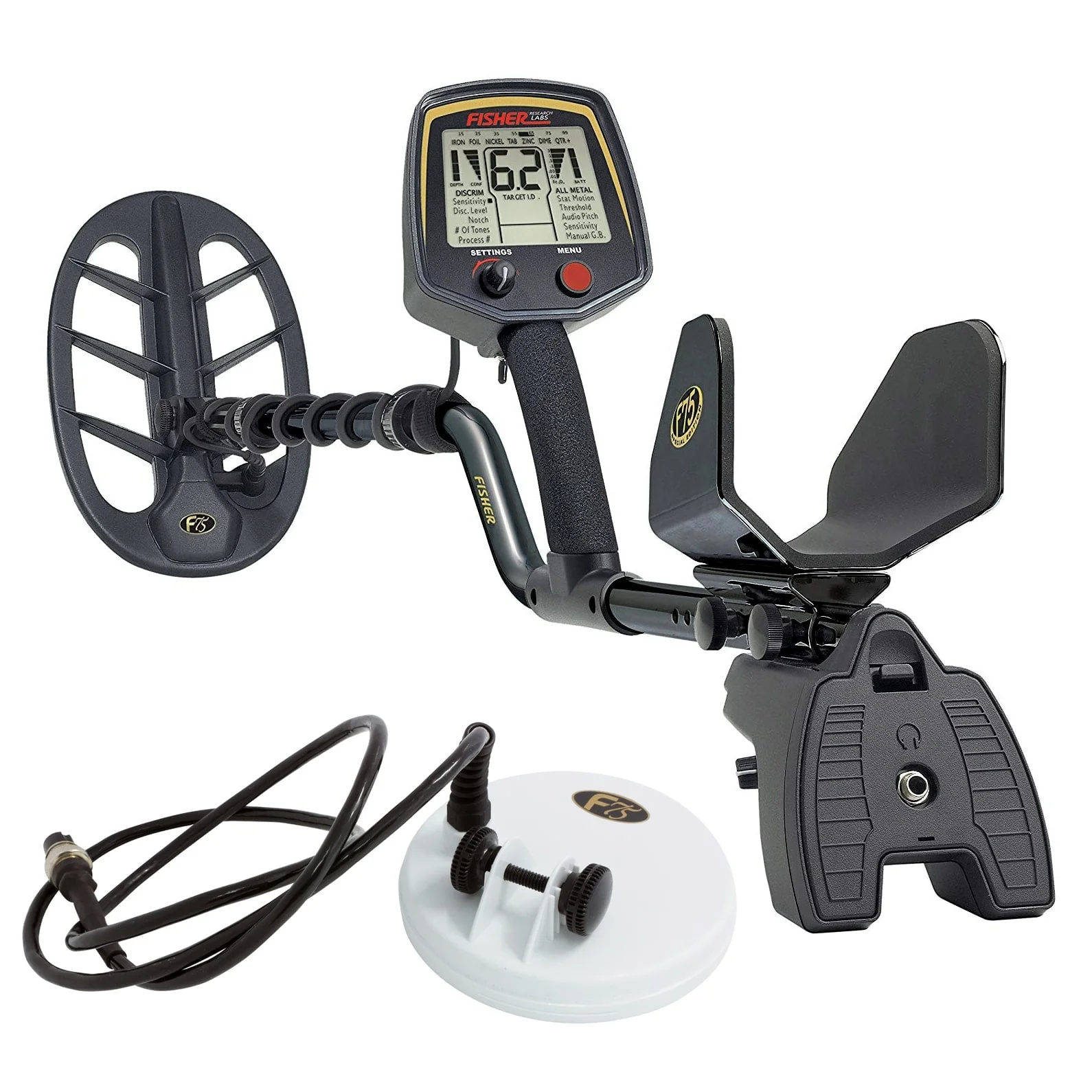 Fisher F75 LTD Metal Detector Black (Open Box) - Image 1