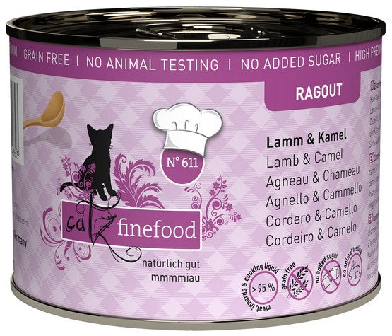 Catz Finefood Ragout N.611 Jagnięcina i Wielbłąd puszka 190g - Image 1