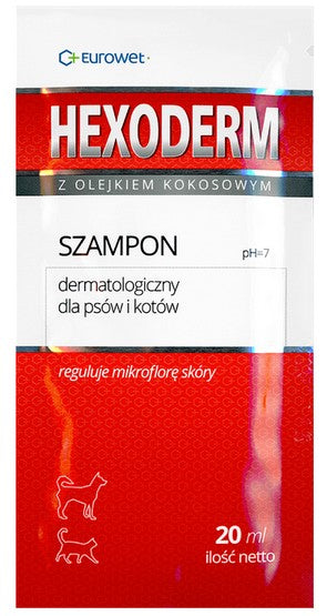 Hexoderm – szampon dermatologiczny saszetka 20ml – 1 sztuka