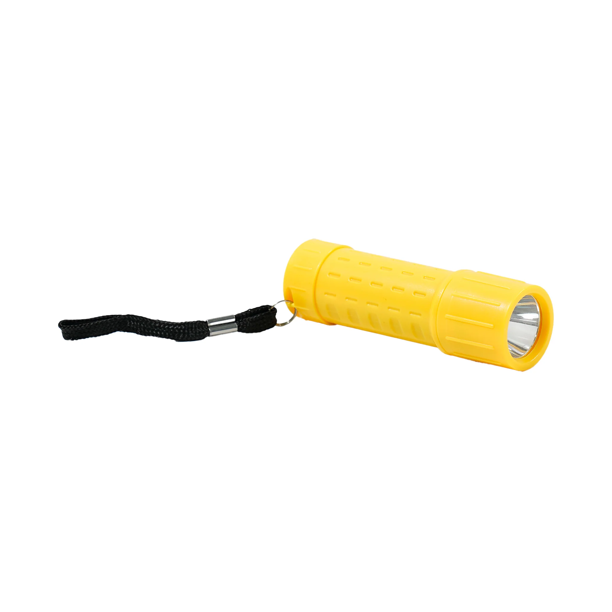 TerraX 4" 1 Watt / 45 Lumen Plastic Body Yellow Flashlight w/Lanyard, 3AAA Batteries Included - Image 3
