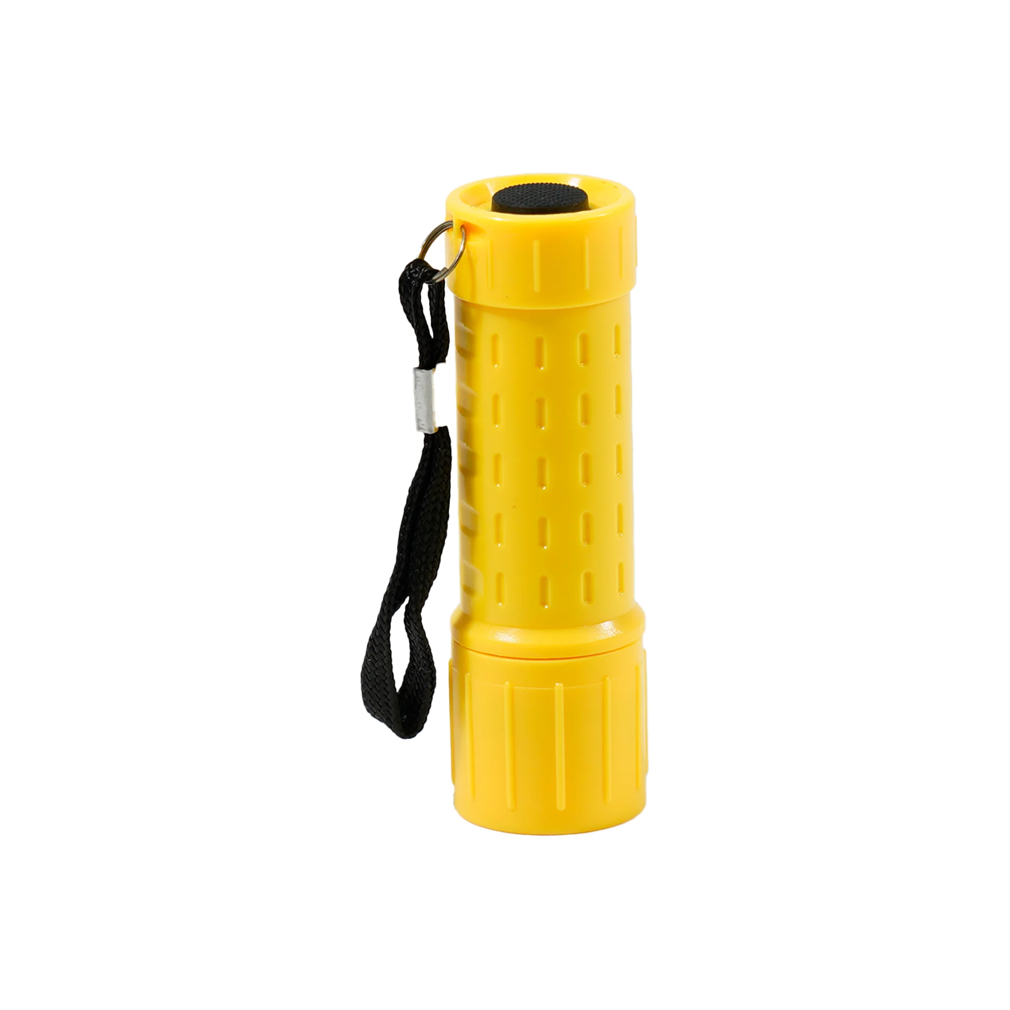 TerraX 4" 1 Watt / 45 Lumen Plastic Body Yellow Flashlight w/Lanyard, 3AAA Batteries Included - Image 2