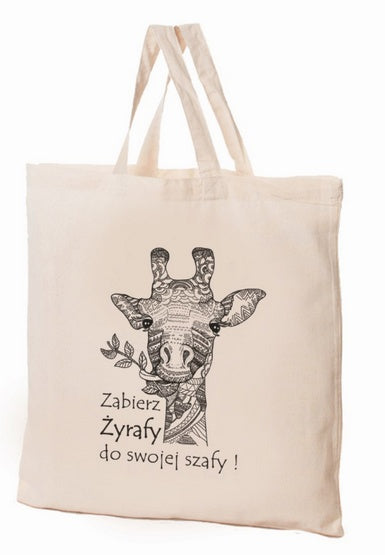Torba bawełniana zwierzaki – żyrafa - Image 1