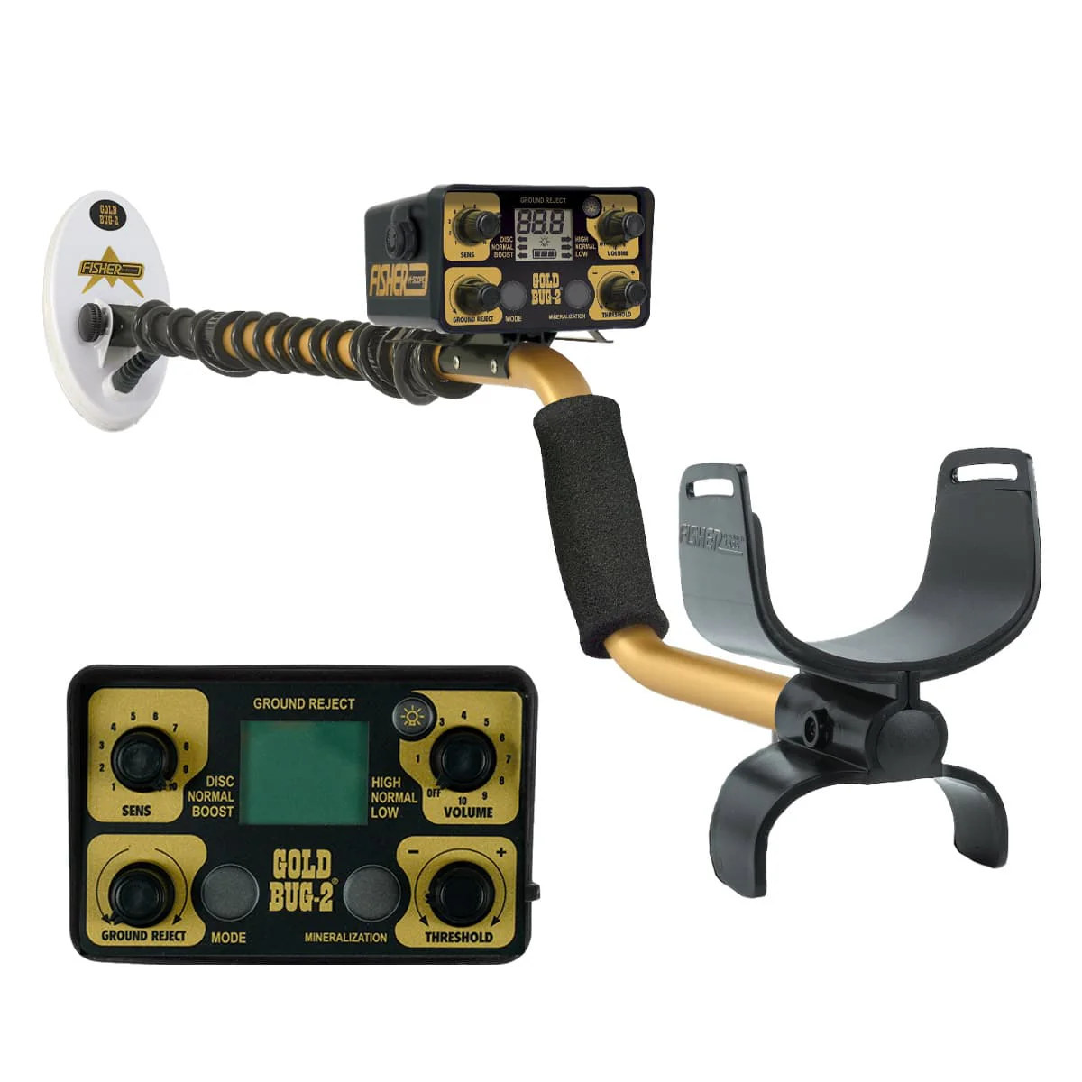 Fisher Goldbug II Metal Detector with 6.5" Elliptical Search Coil (Open Box) - Image 1