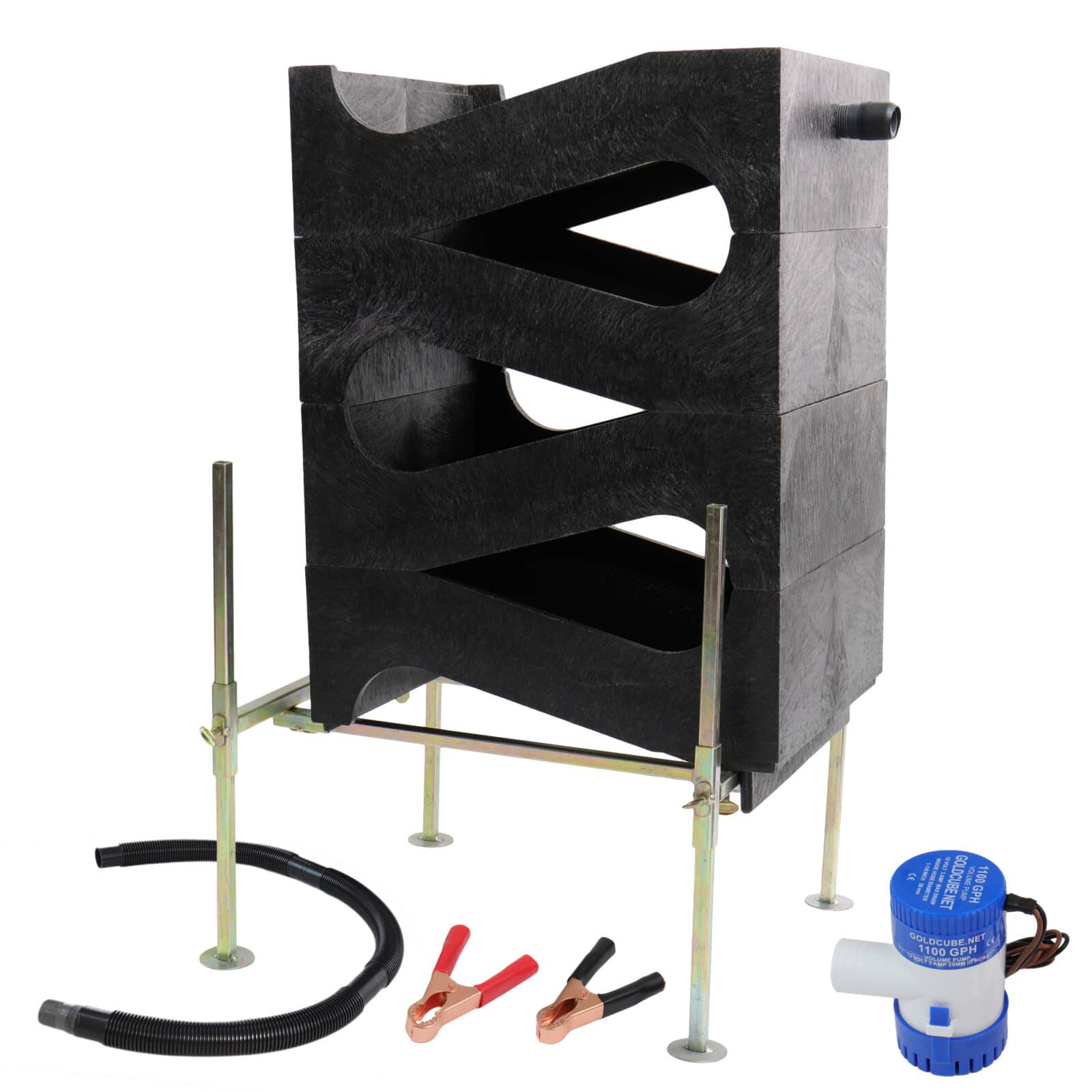 Gold Cube 4 Stack Deluxe Complete Gold Prospecting Kit & 120 Volt Power Supply - Image 2