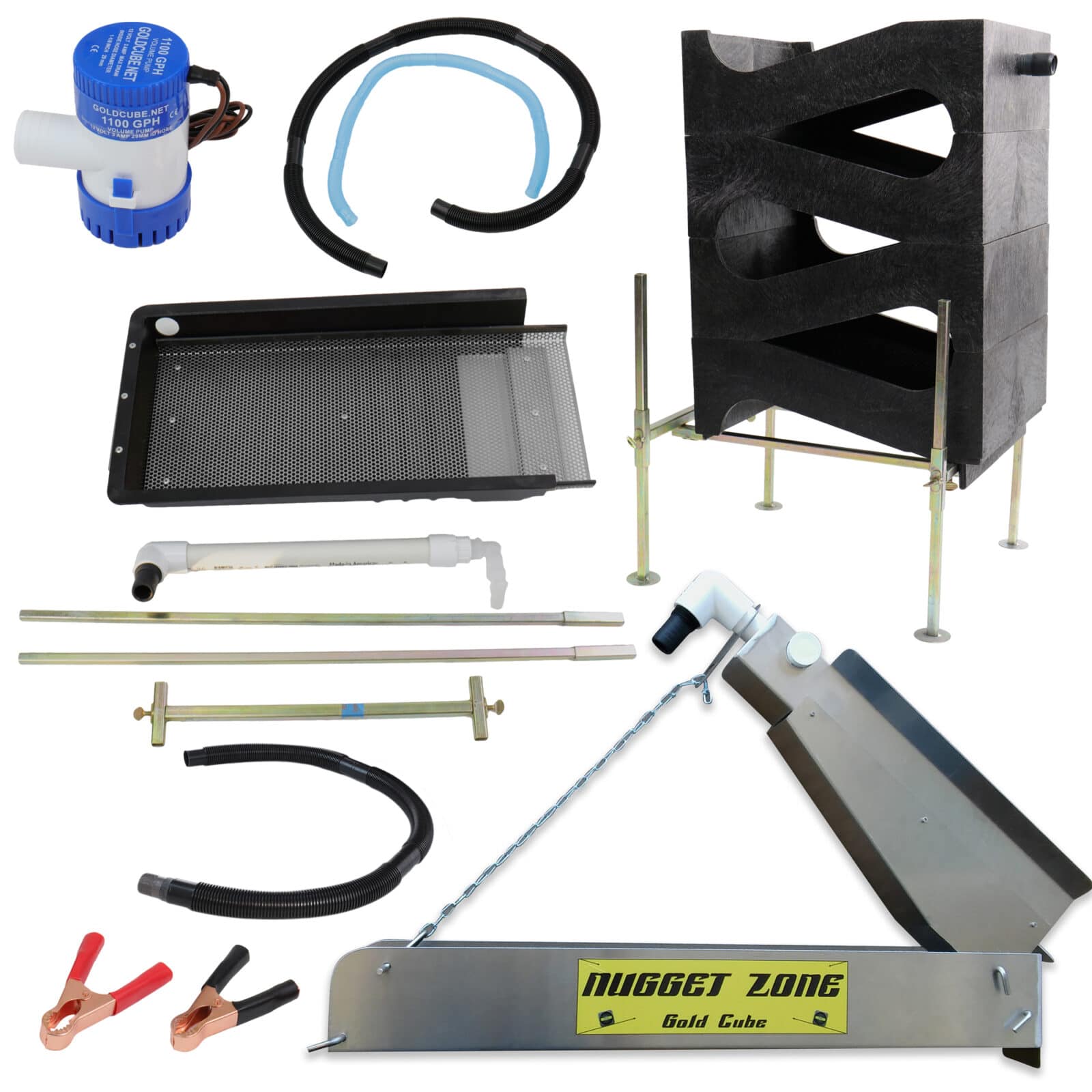 Gold Cube 4 Stack Deluxe Complete Kit, Nugget Zone Banker, Gold Banker Stainless - Image 2