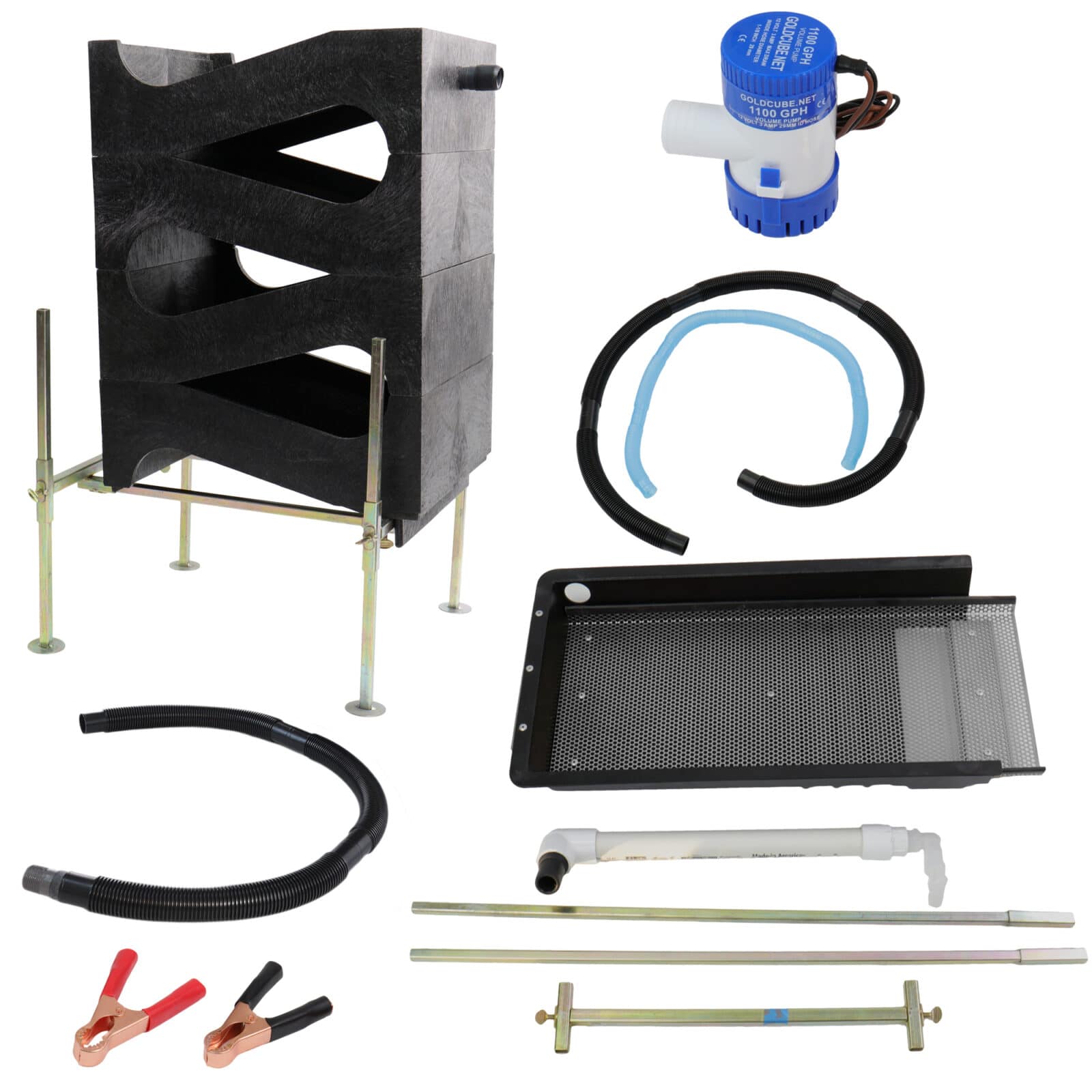 Gold Cube 4 Stack Deluxe Kit with Stainless Steel Gold Banker Recovery Sluice - Image 2