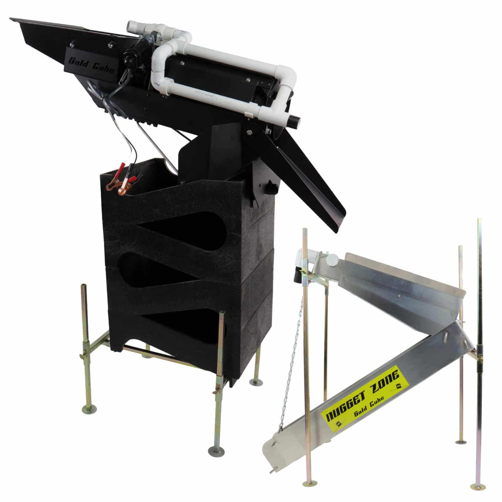 Gold Cube 4 Stack Deluxe Complete Kit, Nugget Zone Banker, Gold Cube Trommel - Image 1