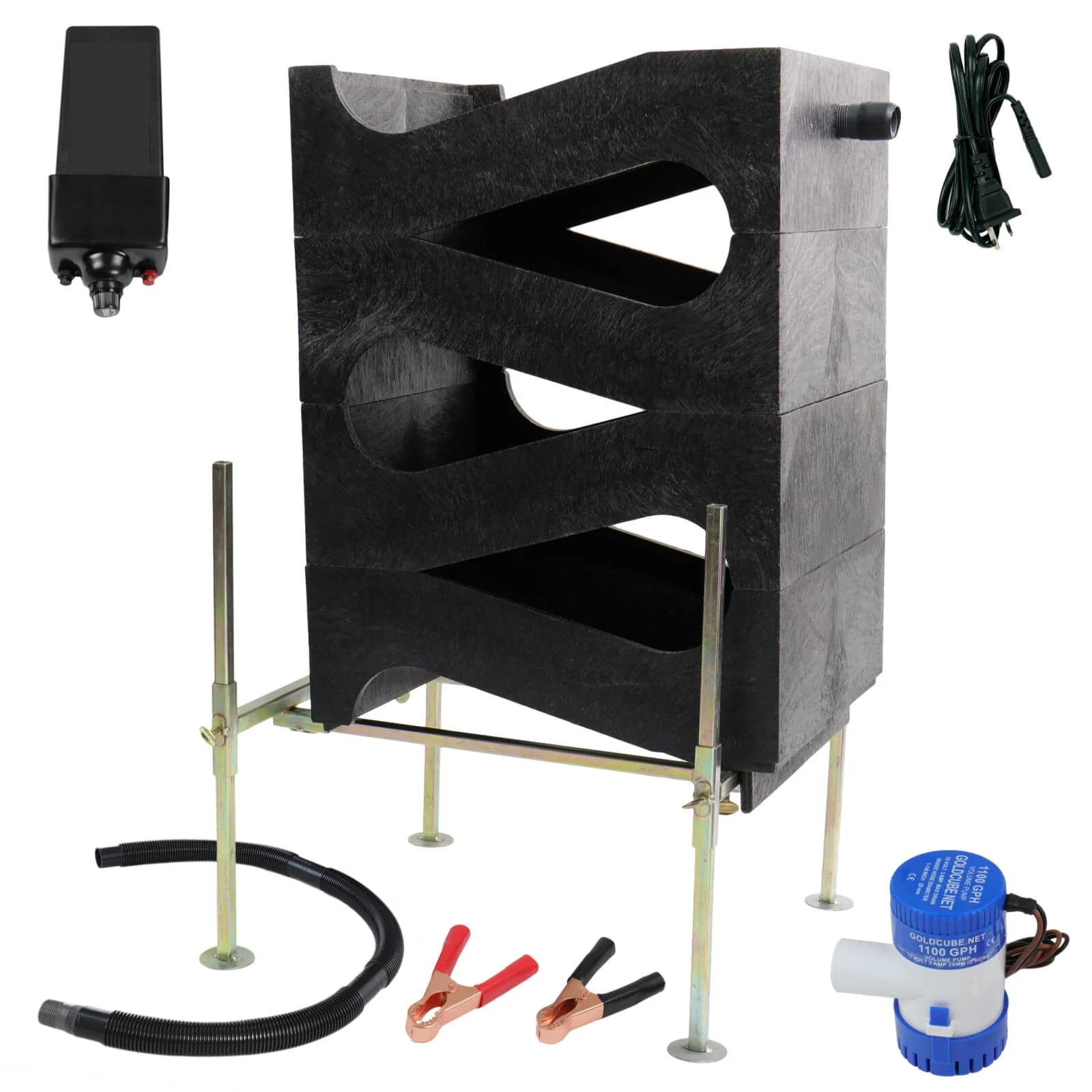 Gold Cube 4 Stack Deluxe Complete Gold Prospecting Kit & 120 Volt Power Supply - Image 1