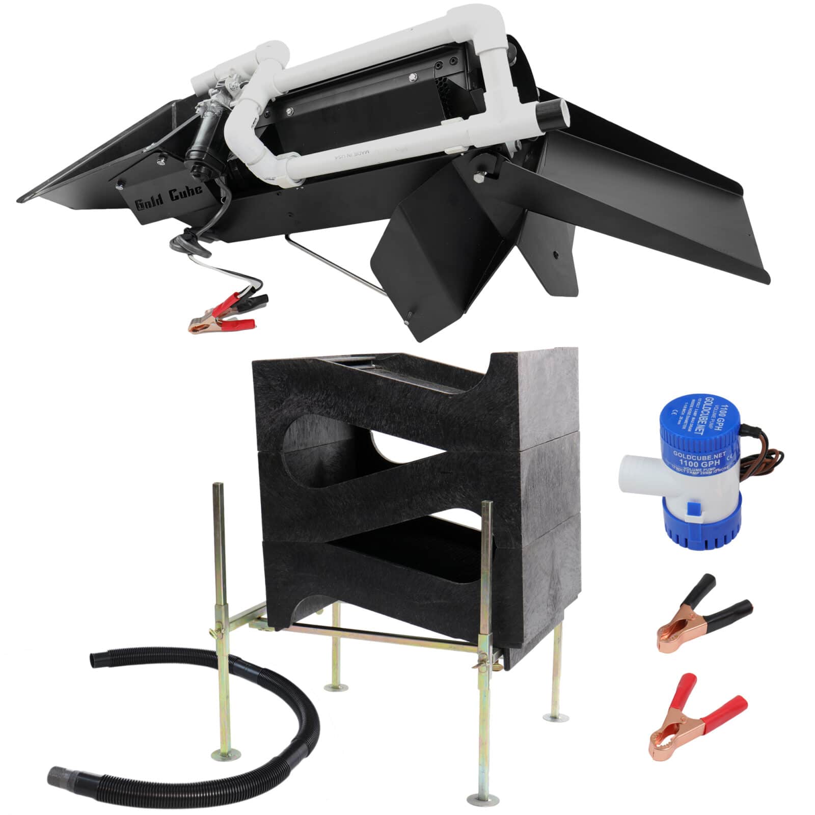 Gold Cube 3 Stack Deluxe Complete Kit with Gold Trommel for Gold Prospecting - Image 1