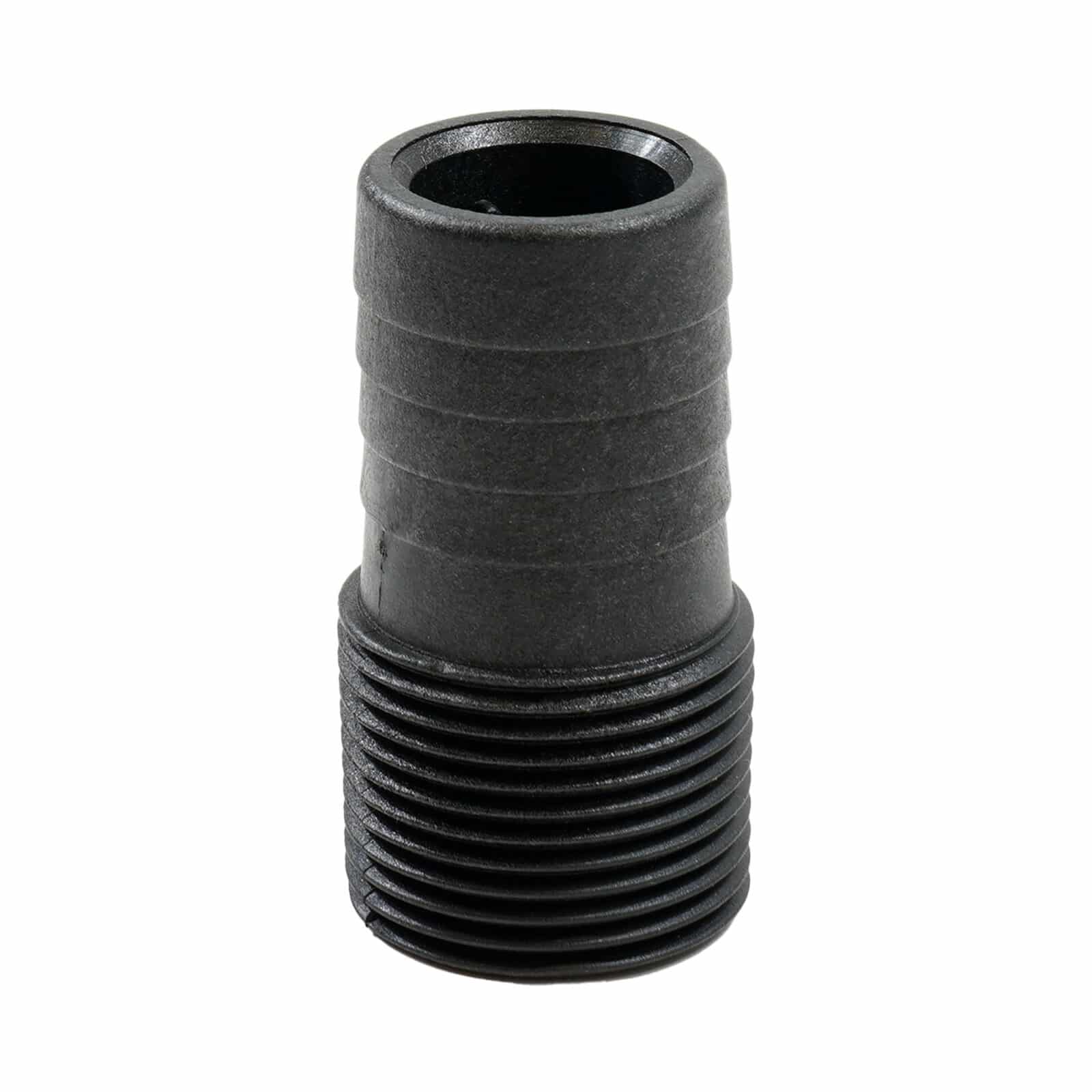 Gold Cube 1" Pipe Thread x 1 1/8" Barbed Fitting - Image 1