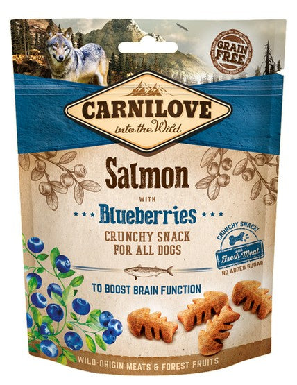 Carnilove Dog Snack Fresh Crunchy Salmon+Blueberries 200g - Image 1