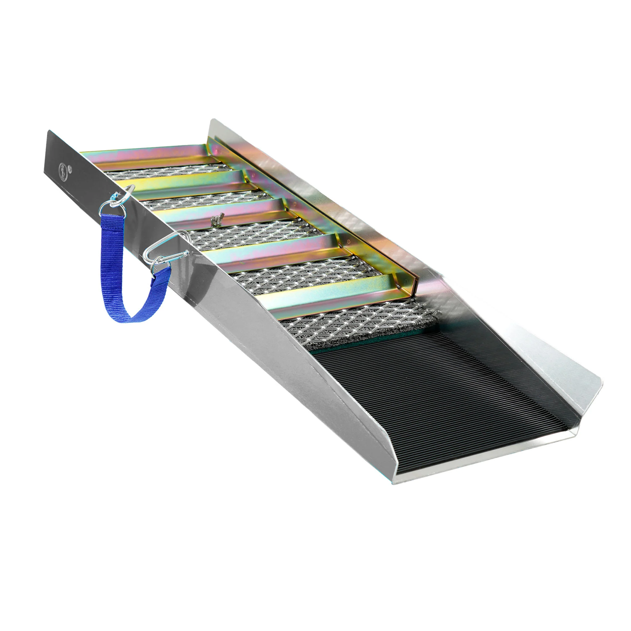 TerraX Aluminum Fix/Flared Sluice Box with Matting and Carry Strap - Image 1