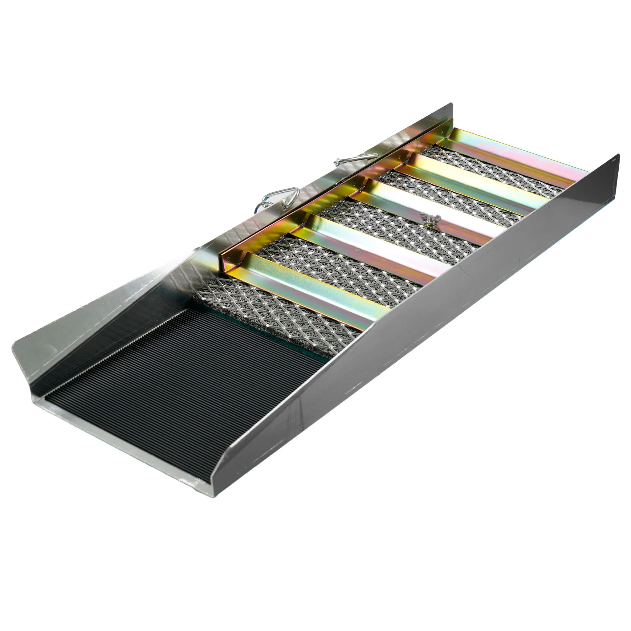 TerraX Aluminum Fix/Flared Sluice Box with Matting and Carry Strap - Image 2