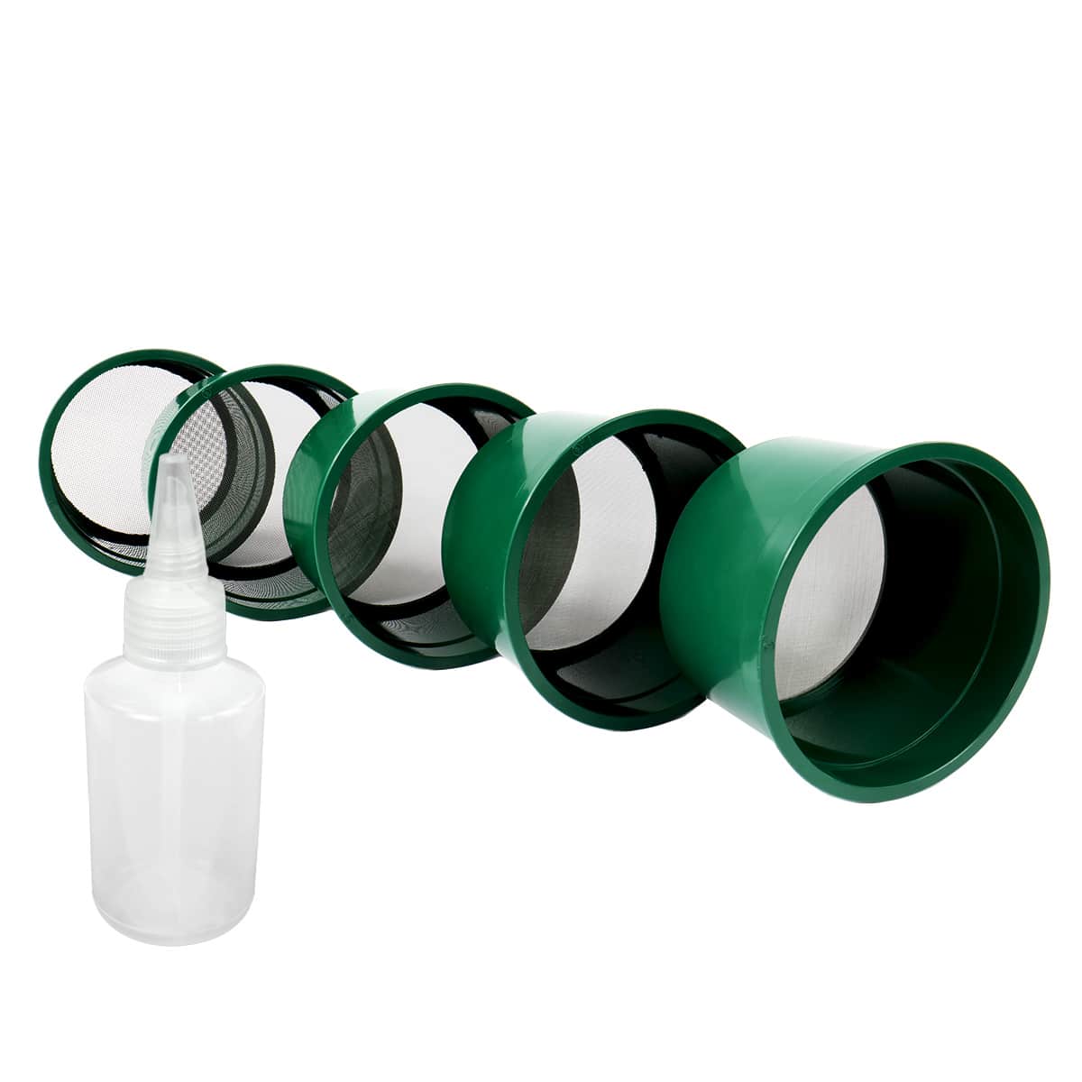 TerraX Green Mini Stackable Sifting Classifier Bundle / 60, 50, 40, 30, 20 & Snuffer - Image 3