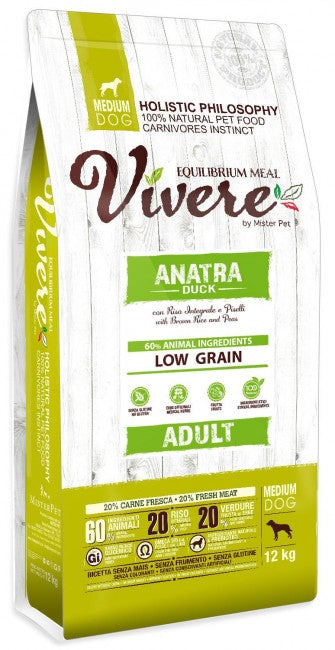 Vivere Dog Medium Adult Duck 12kg Karma Monobiałkowa z Kaczką - Image 1