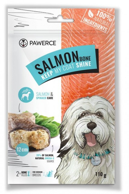 Pawerce Salmon Bone Medium Breeds 2szt/op 110g/12cm - Image 1