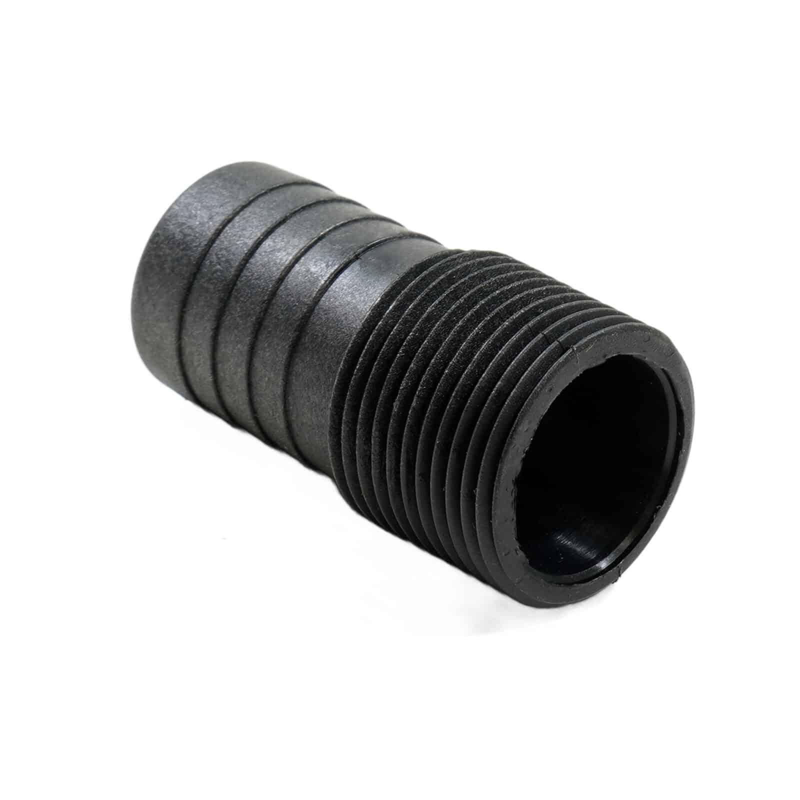 Gold Cube 1" Pipe Thread x 1 1/8" Barbed Fitting - Image 2