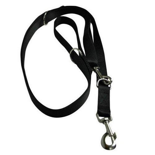CHABA Smycz taśma regulowana - 20mm x 130/260cm czarna - Image 1