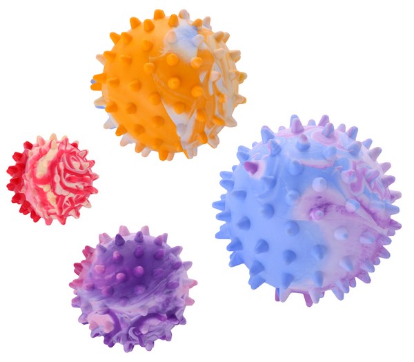Sum-plast zabawka piłka z kolcami nr1 - zapachowa piłka do gryzienia i aportu - 4,5 cm - Image 1