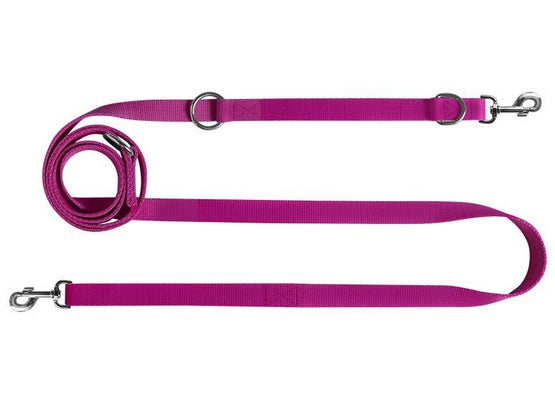 CHABA Smycz taśma regulowana gładka 16mm/260cm fuksja - Image 1