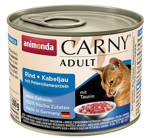 Animonda Carny Adult Wołowina, Dorsz + Korzeń pietruszki puszka 200g - Image 2
