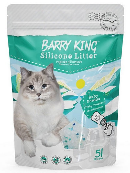 Barry King podłoże silikonowe dla kota – zapach Baby Powder 5 l