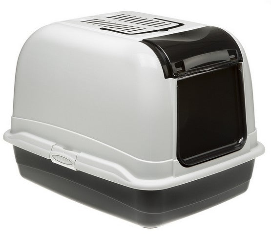 Ferplast Toaleta Maxi Bella biało-czarna – dla dużego kota [72070099]