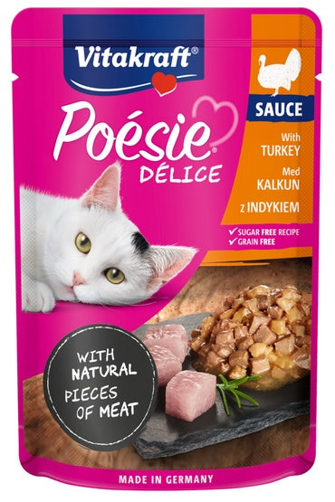 Vitakraft Poesie Deli Sauce indyk saszetka 85g – bez zbóż i cukru