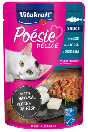 Vitakraft Poesie Deli Sauce dorsz – delikatny sos bez zbóż