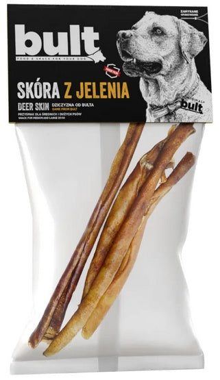 Bult skóra z jelenia 100 g - naturalny, trwały gryzak dla średnich i dużych psów - Image 1
