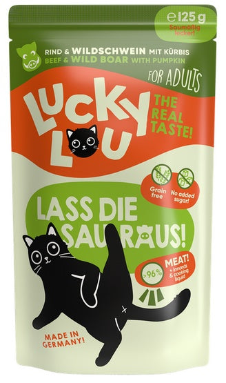 Lucky Lou Lifestage Adult Wołowina i dzik saszetka 125g - Image 2