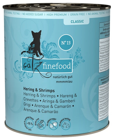 Catz Finefood Classic N.13 Śledź i Krewetki puszka 800g - Image 1