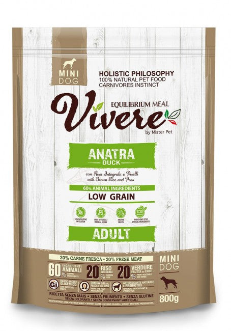 Vivere Dog Mini Adult Duck 800g - Image 1