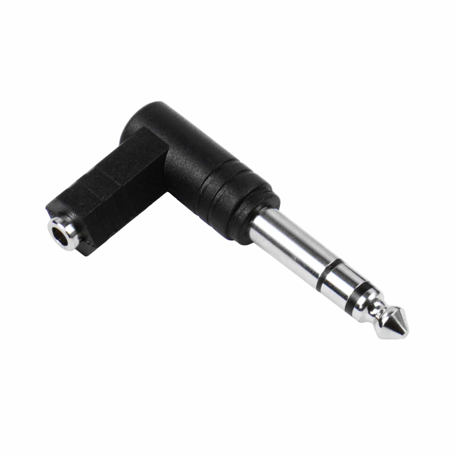 1/4" to 3.5mm Right Angle Headphone Adapter for Metal Detectors - Image 1